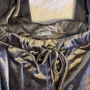 ZARA velour sweatpants/joggers